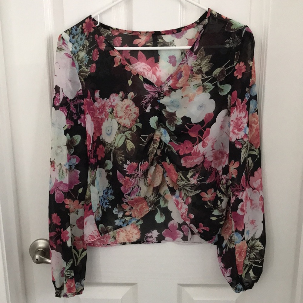 💙3 for $15💙 Sheer Floral Top